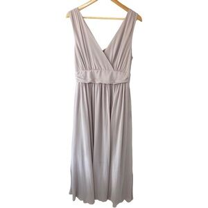 Lulus Heavenly Hues Maxi Dress Light Grey Size Large NWT